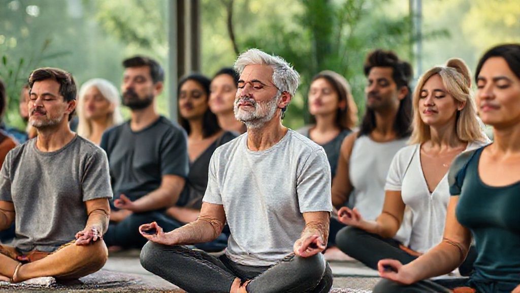 People finding the best guided meditation for anxiety relief in peaceful environments