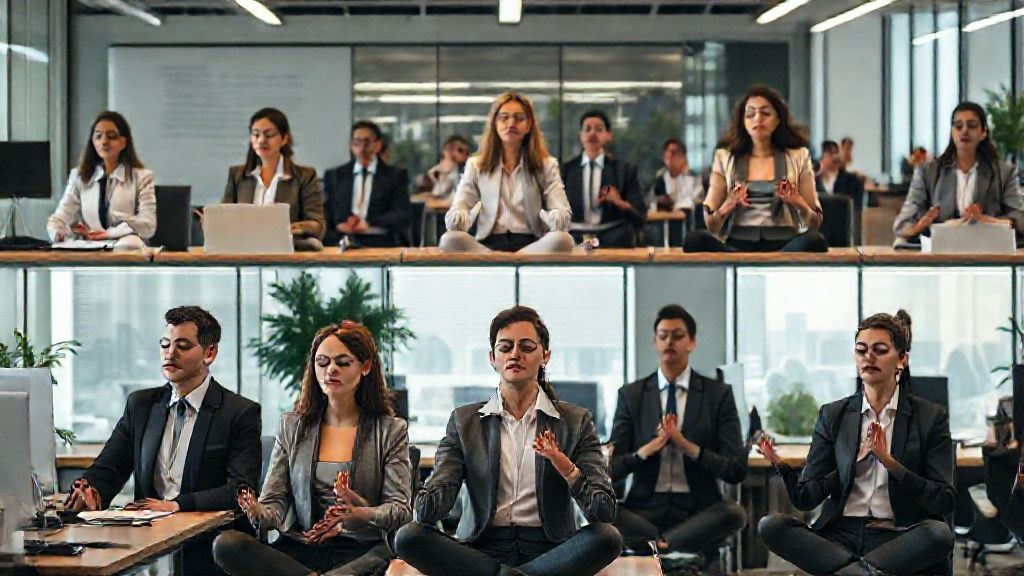 Užsiėmę specialistai praktikuoja geriausias meditacijos technikas darbo aplinkoje