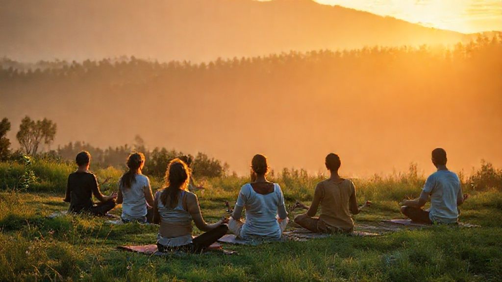 Best meditation practices shown through diverse practitioners in natural settings