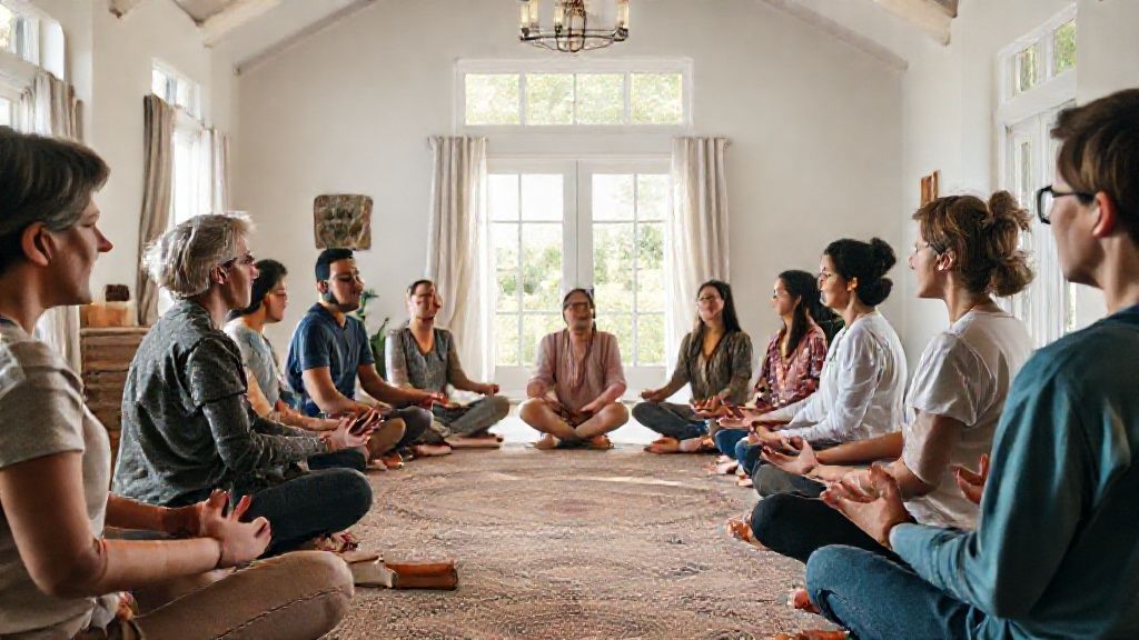 Best mindfulness activities being practiced by a diverse group in a circle