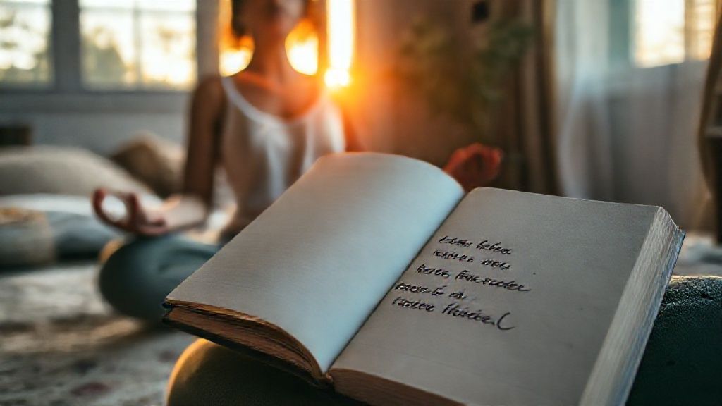 Osoba využívající denní meditační citáty pro poklidnou ranní praxi všímavosti